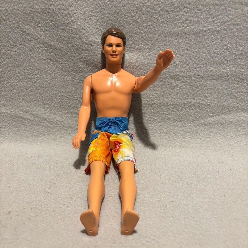 1968 Vintage Barbie Ken Doll Brown Hair Colored Eyes Indonesia Mattel beachwear